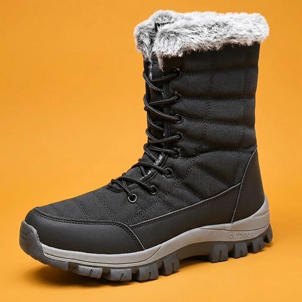 Snow Boot Fur Lined - Sepatu Bot Salju Musim Dingin Pria