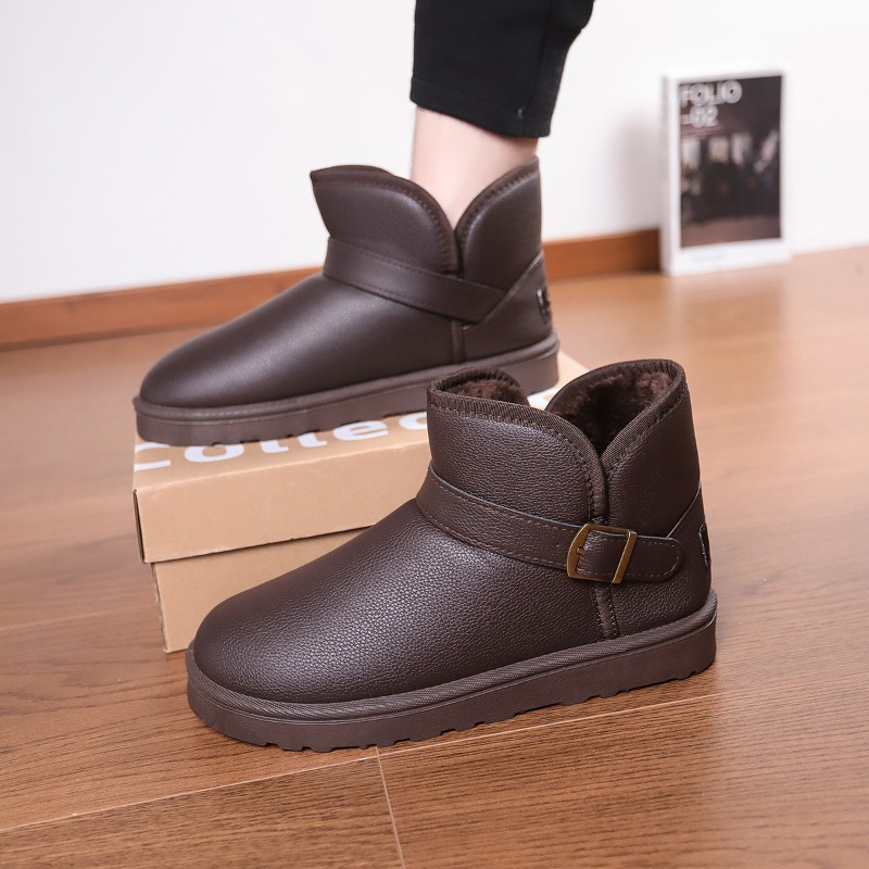 Snow Boot Fur Lined - Sepatu Bot Salju Pria Warna Solid