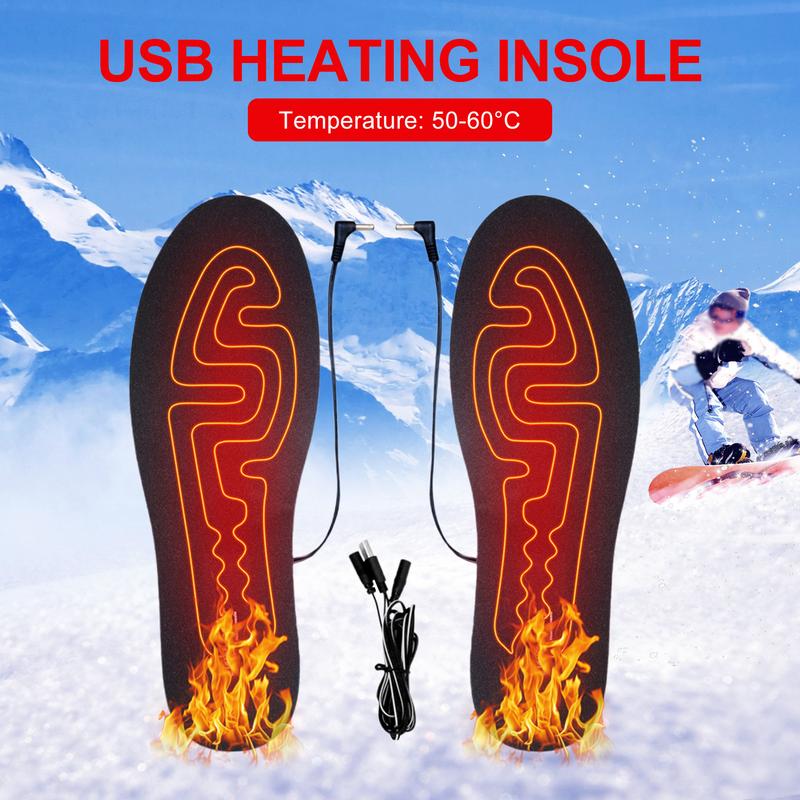 Heated Insole Rechargeable - Bantalan penghangat kaki uniseks, pemanas listrik