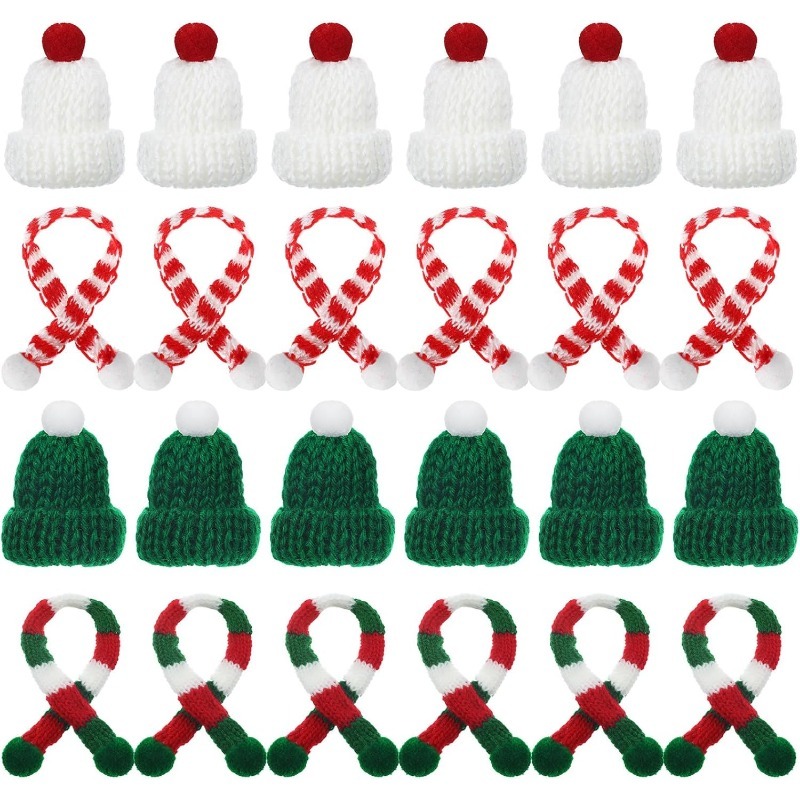 Winter Clothing Accessories - 5/10 Buah Dekorasi Natal Topi Rajut