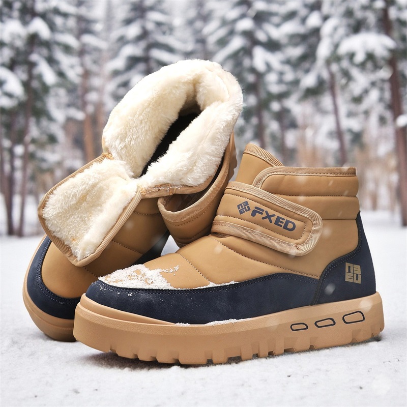 Snow Boot Fur Lined - Sepatu Bot Salju Pria Musim Gugur