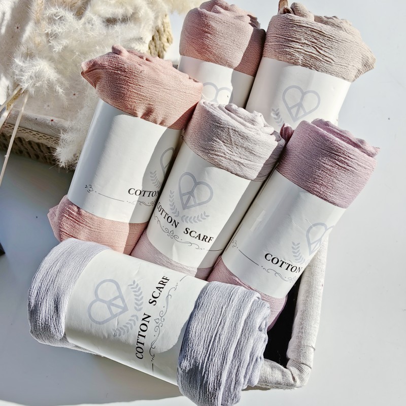 Winter Clothing Accessories - Syal Katun Rayon Lipit Halus Mewah