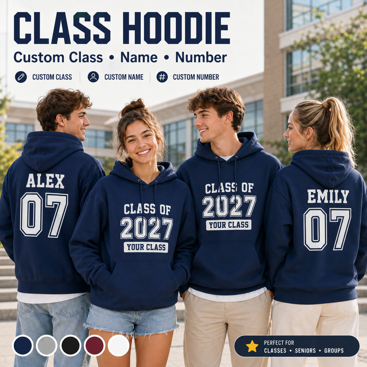 Winter Clothing Name - Hoodie Kelas Wisuda Unisex Sweatshirt Nama