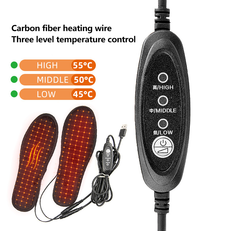 Heated Insole Rechargeable - Sol Sepatu Berpemanas Isi Ulang USB,