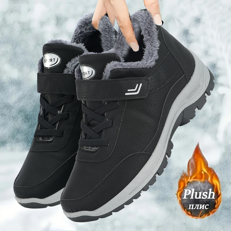 Snow Boot Fur Lined - Sepatu kasual musim dingin pria ukuran