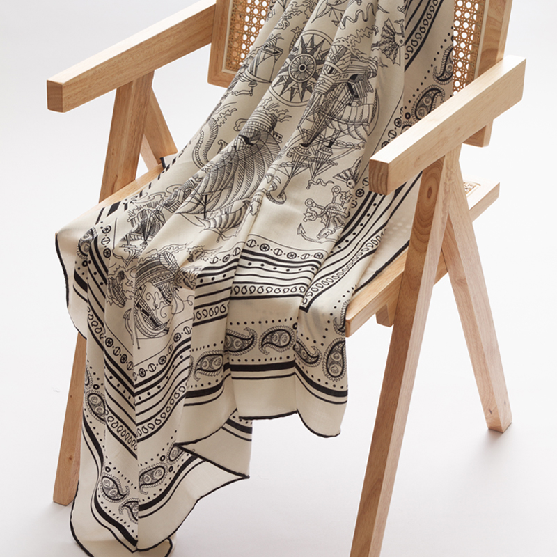 Winter Clothing Accessories - Syal Sutra Wol Wanita Syal Besar