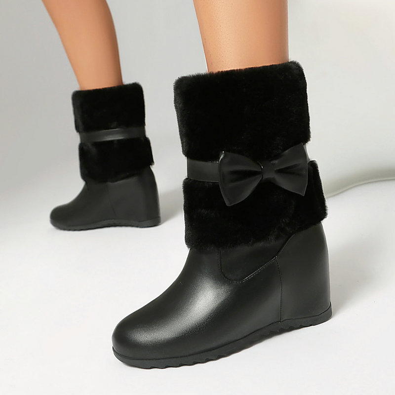 Sepatu Bot Salju Wanita Hitam  - Snow Boot Fur Lined ulasan dan harga