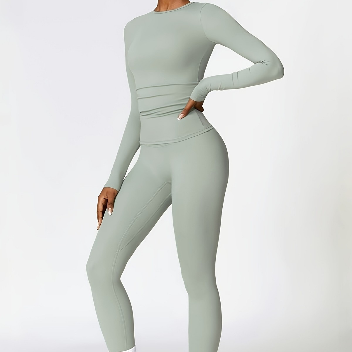 Setelan yoga ketat lengan panj - Winter Clothing For ulasan dan harga