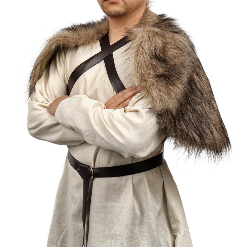 Jubah Viking dengan Kerah Bulu - Winter Clothing Accessories ulasan dan harga