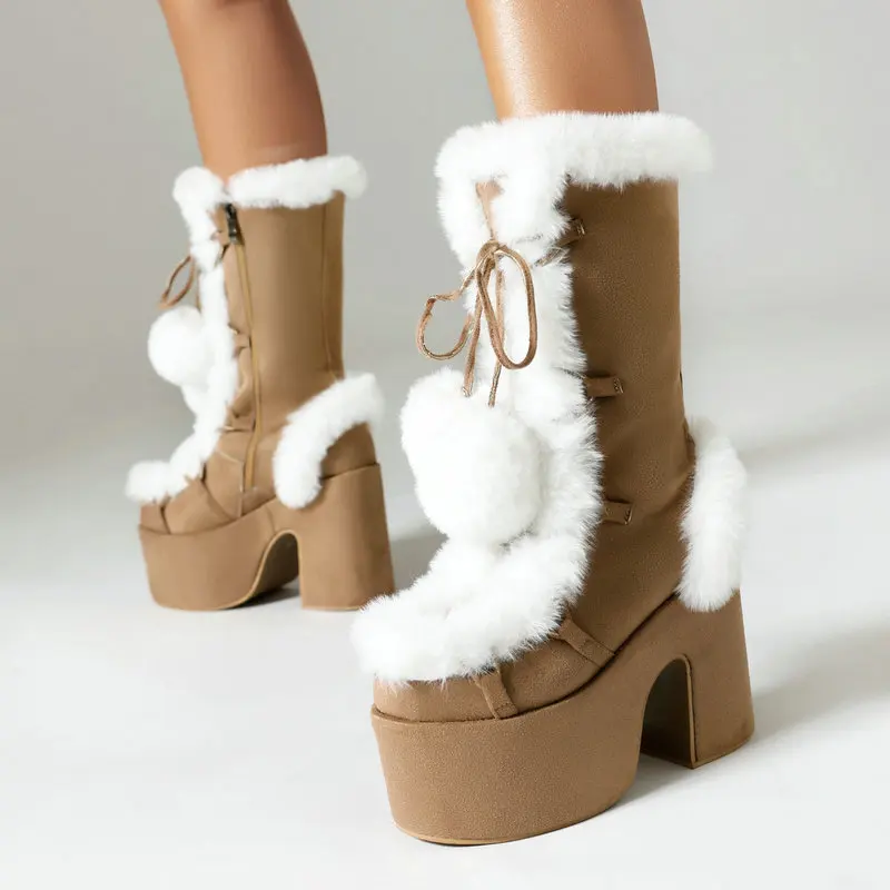 Sepatu Bulu Wanita Berlapis Me - Snow Boot Fur Lined ulasan dan harga