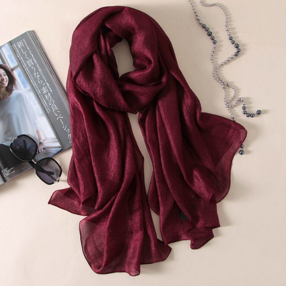 Syal polos wanita Linen, selen - Winter Clothing Accessories ulasan dan harga