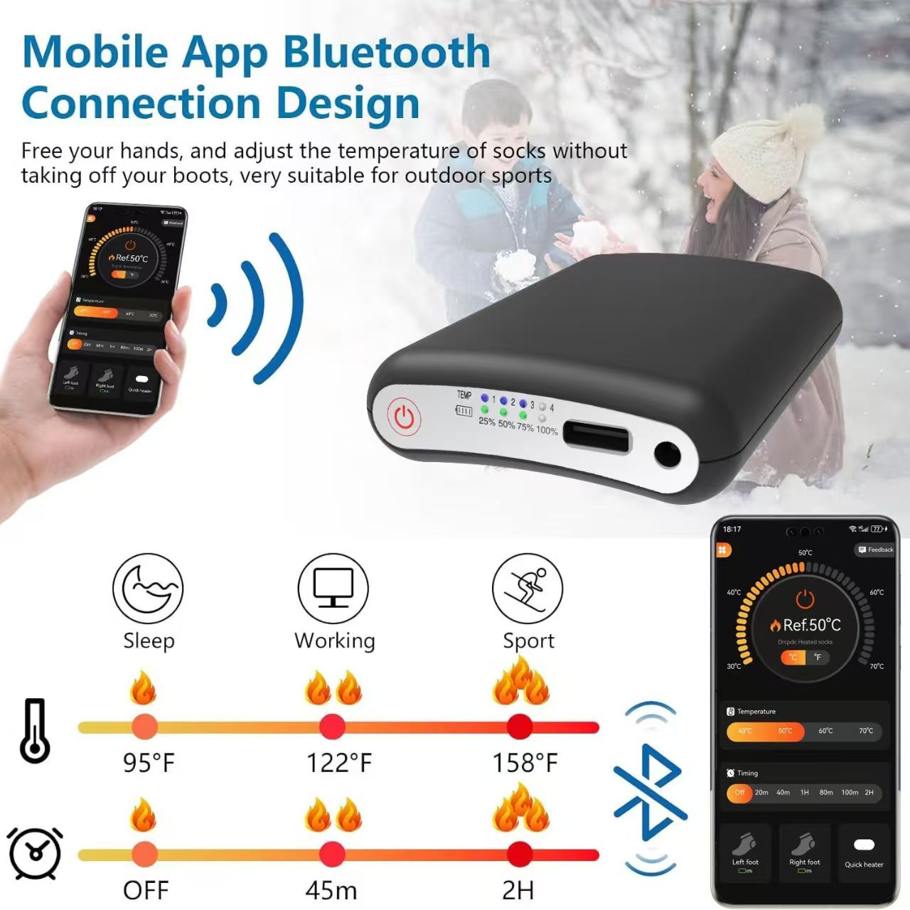 Baterai 5000mAh 5V Tahan Lama  - Heated Insole Rechargeable ulasan dan harga